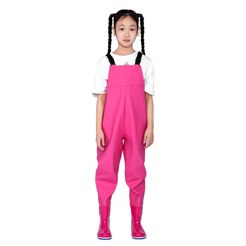 Children's waders, PVC leather shorts, one-piece body waders, fishing clothes, waterproof clothes for children to play in the water, wading clothes