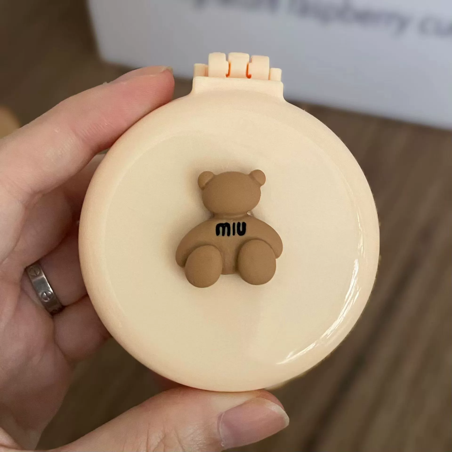 Милая складная подушка безопасности с рисунком из мультфильма, мягкий каблук, ручное зеркальце, детский маленький массажер