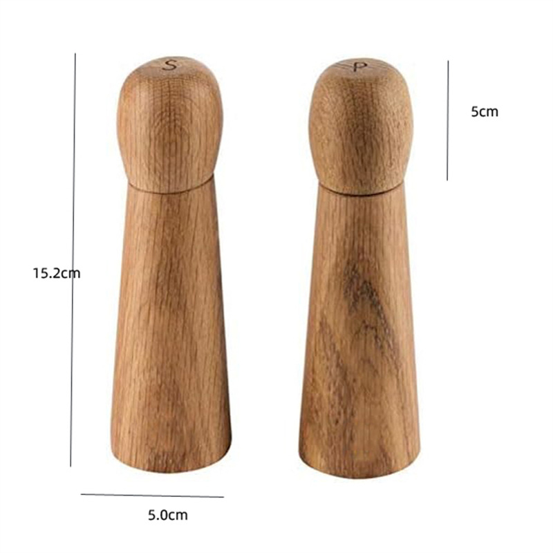 Molino de pimienta de madera creativa molinillo de pimienta negro núcleo de cerámica molinillo de pimienta multiusos botella condimento