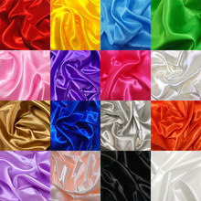 绸缎布料纯色缎面色丁绸布仿真丝布料红布红绸布装饰礼盒布料批发