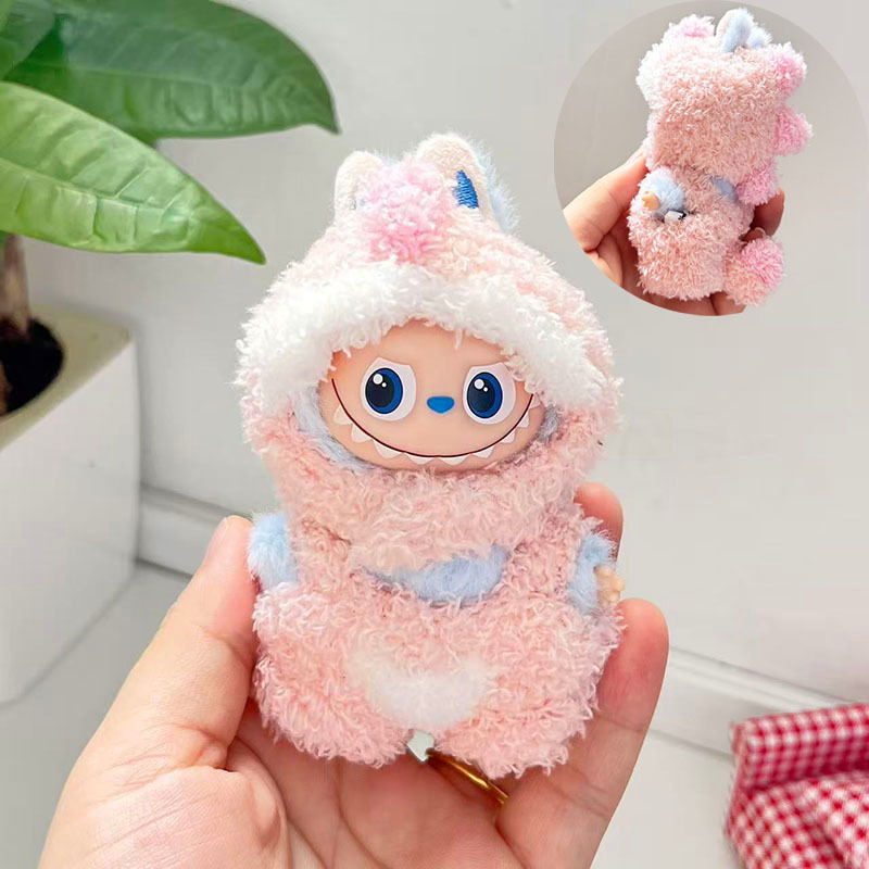 迷你版4.0LABUBU搪胶脸毛绒盲盒玩偶衣服圣诞套装小鼻嘎心底密码|undefined