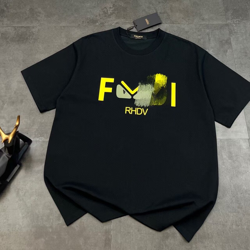 Classic logo print unisex T-shirt FD brand cross-border foreign trade Classic logo print unisex T-shirt FD brand cross-border foreign trade