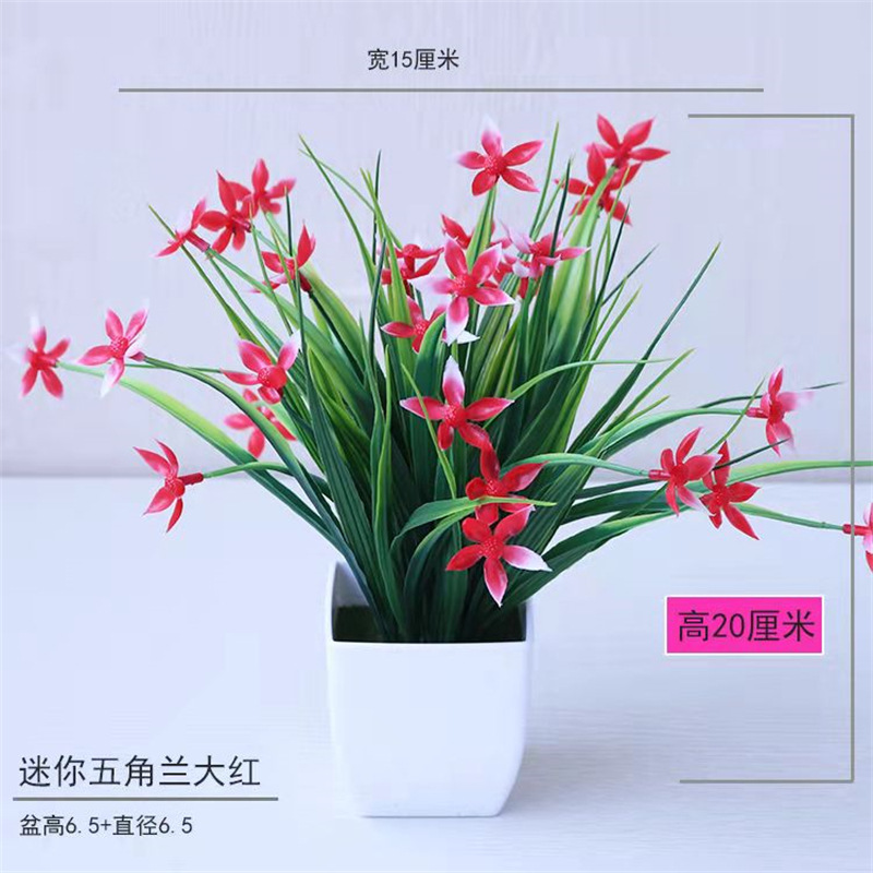 Pequeña imitación de flores falsas decoraciones de sala de estar decoración de mesa de té flores de plástico mano flores falsas plantas decoraciones