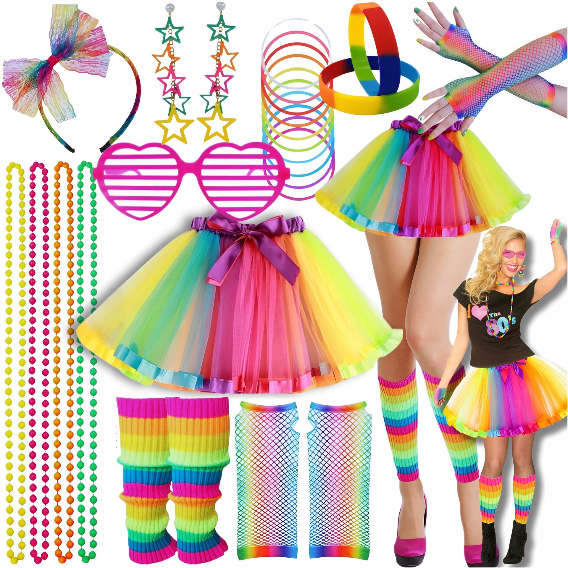 D Export European and American Skirt Rainbow Skirt Mesh Tutu Skirt Dance Skirt Princess Skirt Colorful Skirt