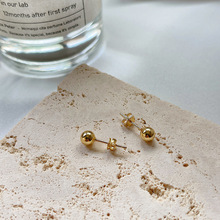 咔诗特 韩国韩版S925银 气质时尚小巧圆珠个性唯美简约耳钉耳饰女