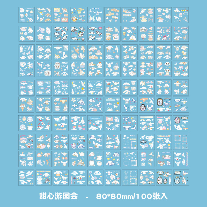 SL-26 Sanrio de dibujos animados diario pegatinas de los niños creativos pegatinas de diario PVC Goo tarjeta pegatinas traje/en caja