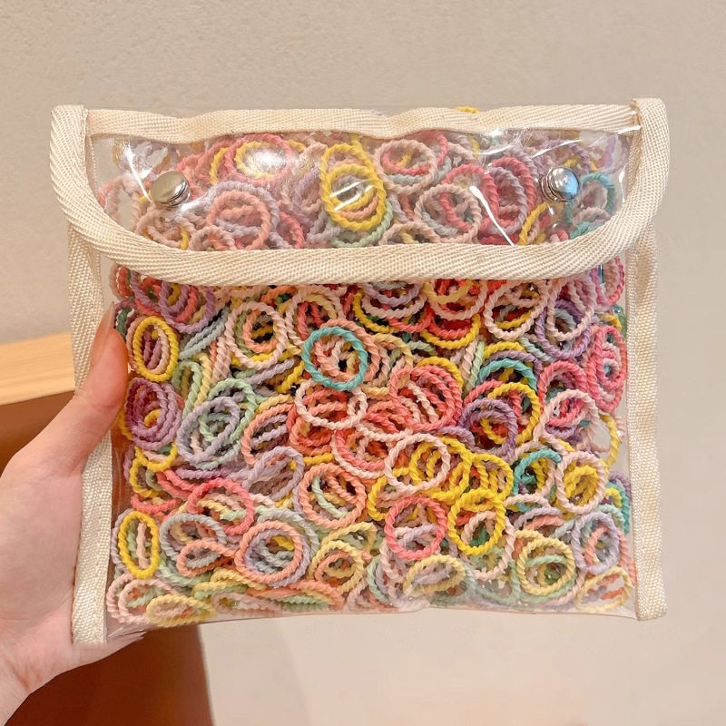 Pequeño cabello de bebé ligado a un pequeño anillo de cabello de goma para niños lindos no lesionar cabello de cabello de cabeza elástica alta adornos para el cabello