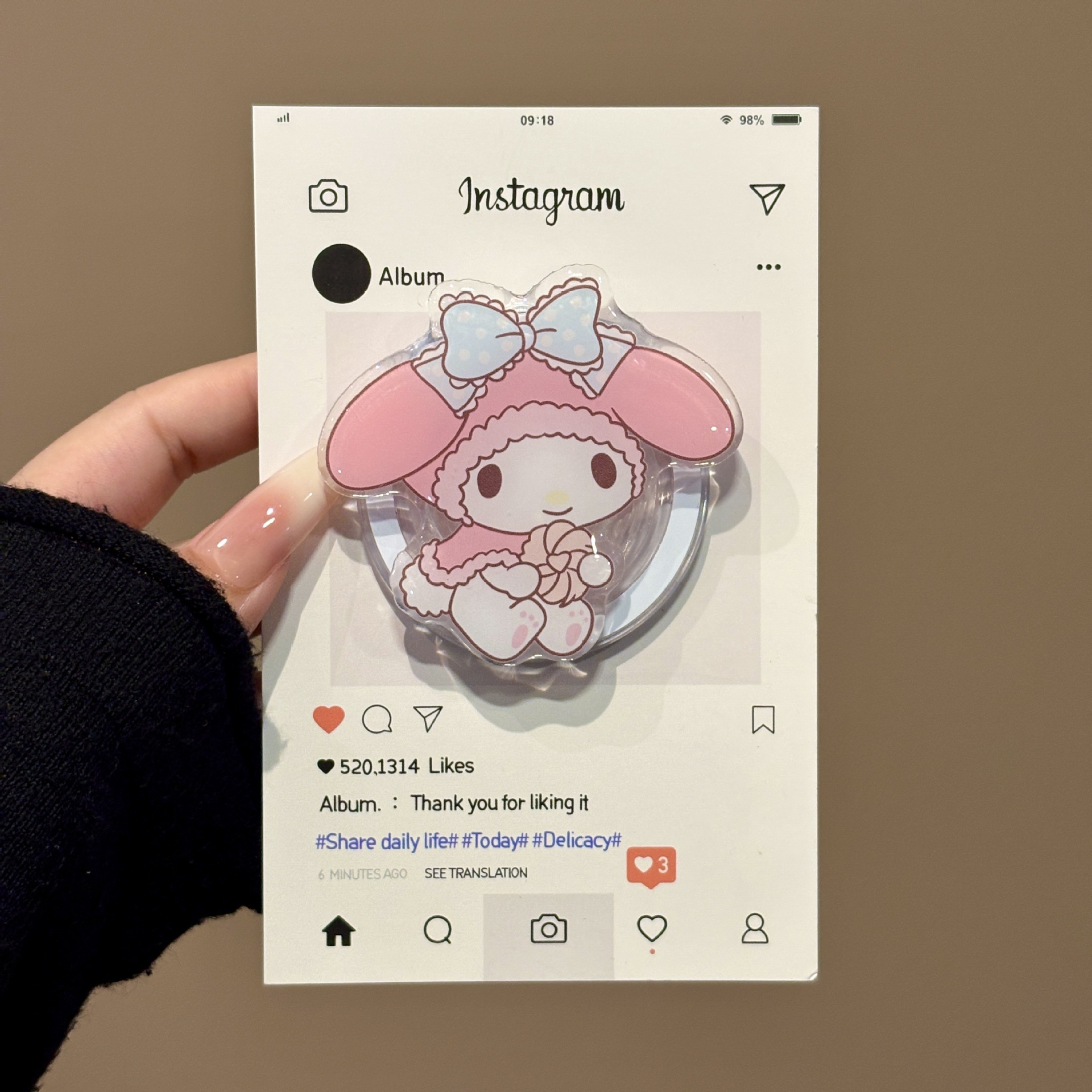 Japón y Corea del Sur lindos dibujos animados Magsafe succión magnética soporte de teléfono móvil airbag telescópico plegable portátil de escritorio adsorción magnética