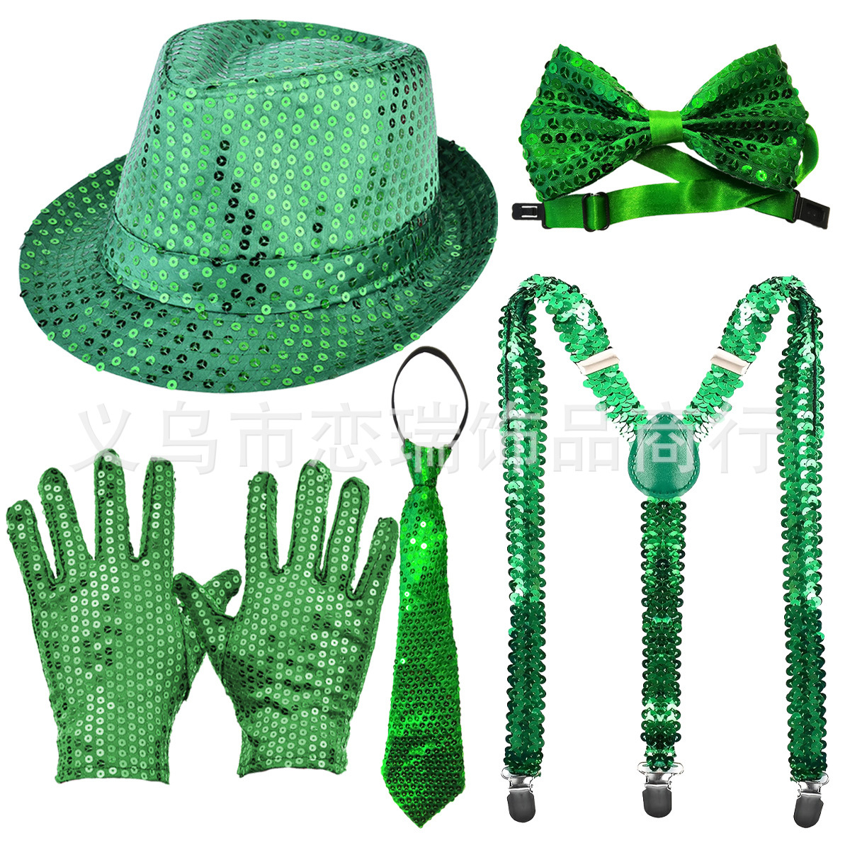 70s DISCO espectáculo accesorios esquinilla sombrero corbata guantes cinturón hombre conjunto Xiaoyin TEMU en stock