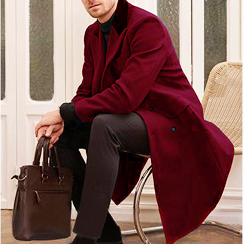 Herren Wollmantel Für Große Größen Freizeit Jacke_voghion.com