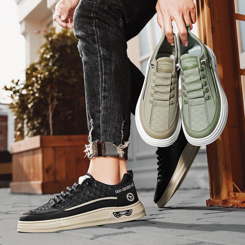 Zapatos de deporte para estudiantes, zapatos de hombre, primavera y verano 2025, nuevos zapatos de moda de tela de paraguas de todo fósforo, zapatos deportivos casuales transpirables para hombre