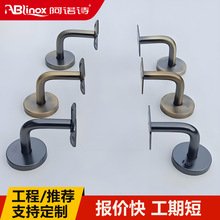 可贴牌304不锈钢L型墙托楼梯扶手连接件护栏支撑架栏杆托架配件