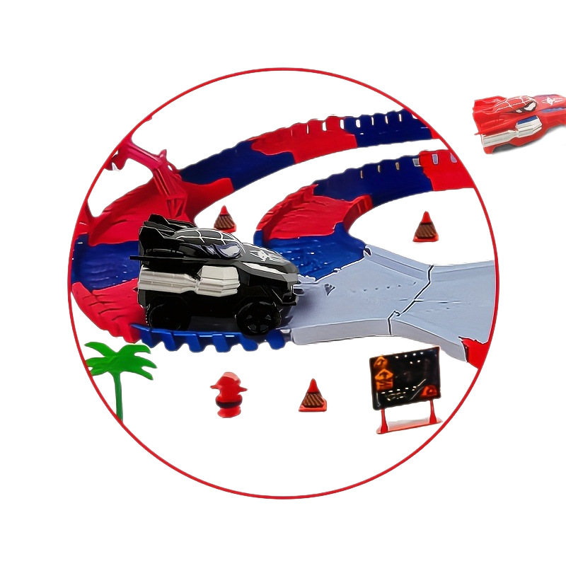 Carreras de pista bloques juguetes de atracción al por mayor coches en stock puzzle ensamblaje modelo de coche de pista