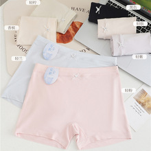 莫代尔内裤女士小平角夏季薄款纯色舒适柔软中腰安全裤内裤二合一