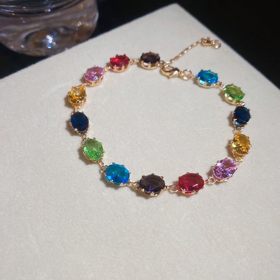 Pulsera de flores cuadrada geométrica de piedra de silicio lujosa pulsera de alta calidad temperamento exquisito personalidad joyas al por mayor