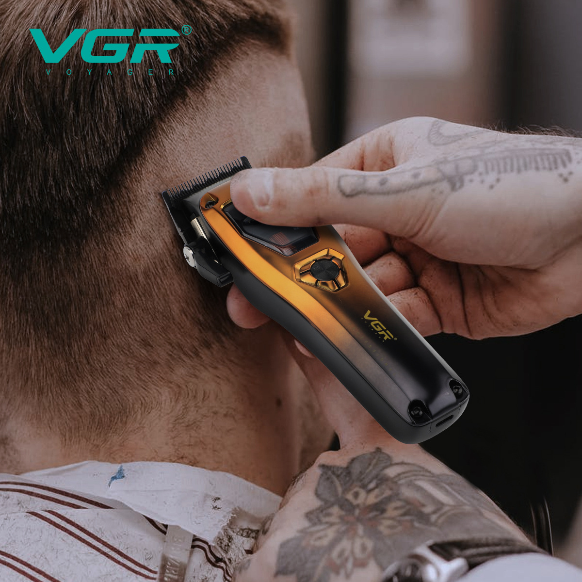 Electric Hair Clipper Intelligent Variable Speed Professional High Speed Brushless Motor 11000RPM Digital Display_voghion.com