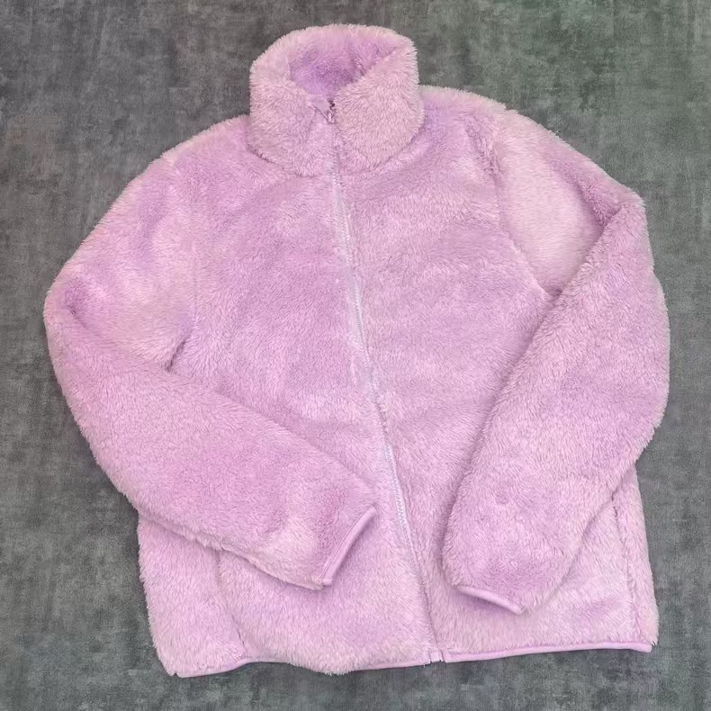 Chaqueta larga de felpa, manga larga, felpa coral, ropa de abrigo corta para otoño e invierno para mujer 479611/449753/439138