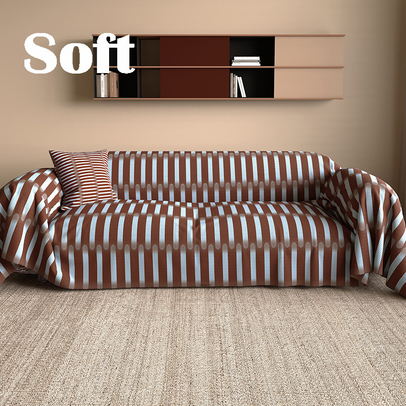 Living Room Dust Cover Blanket Striped Sofa Towel