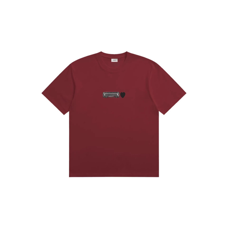 Carhartt Cross-Border Aliexpress Short-Sleeved T-Shirt Men's Spring Cartoon Letter Pattern Embroidery Trendy Carhartt