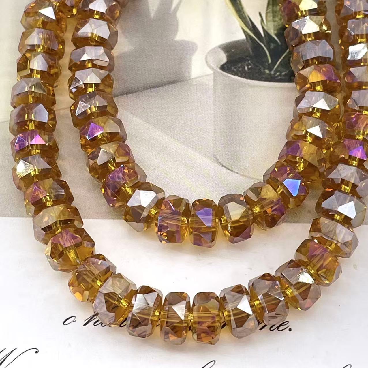 8mm Rainbow Wheel Jingjing Diy Jewelry Este embrión Vidrio Cristal Jewelry Pulsera Collar Moda Jewelry Accesorios dispersos