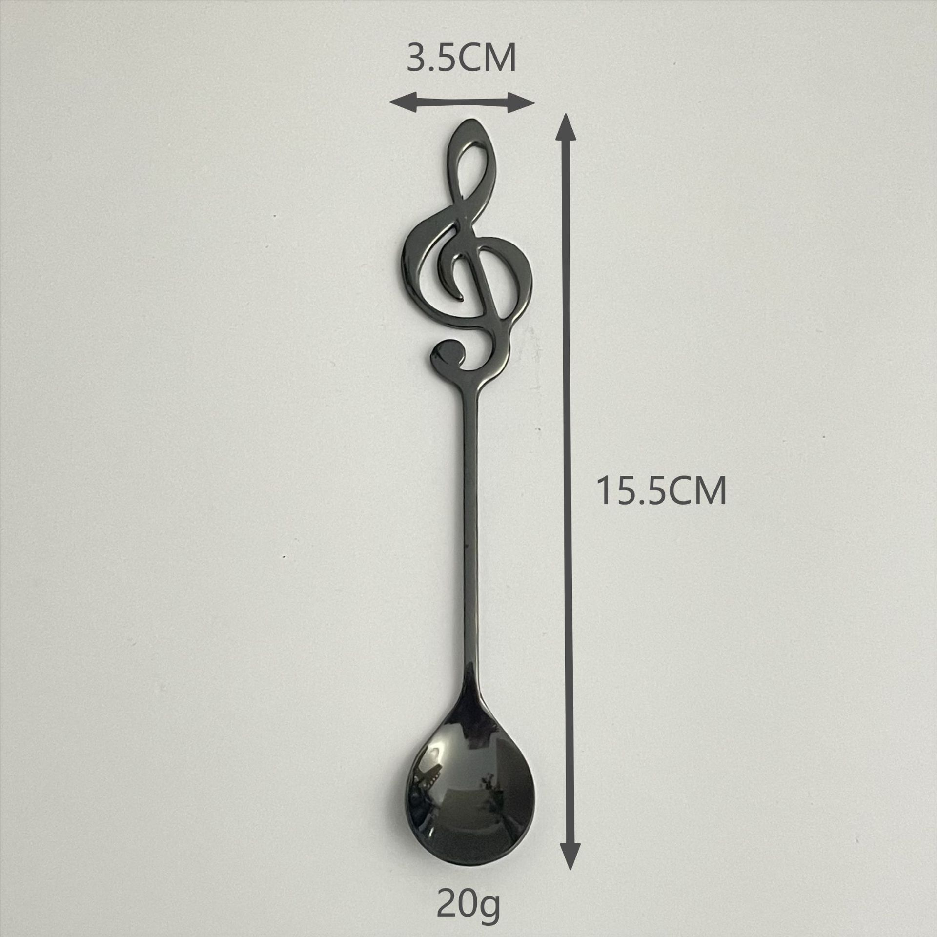 Großhandel für Kaffeelöffel mit Musiknotenmotiv aus Edelstahl 304, kreativ und farbenfroh, für Kuchen und Desserts_voghion.com