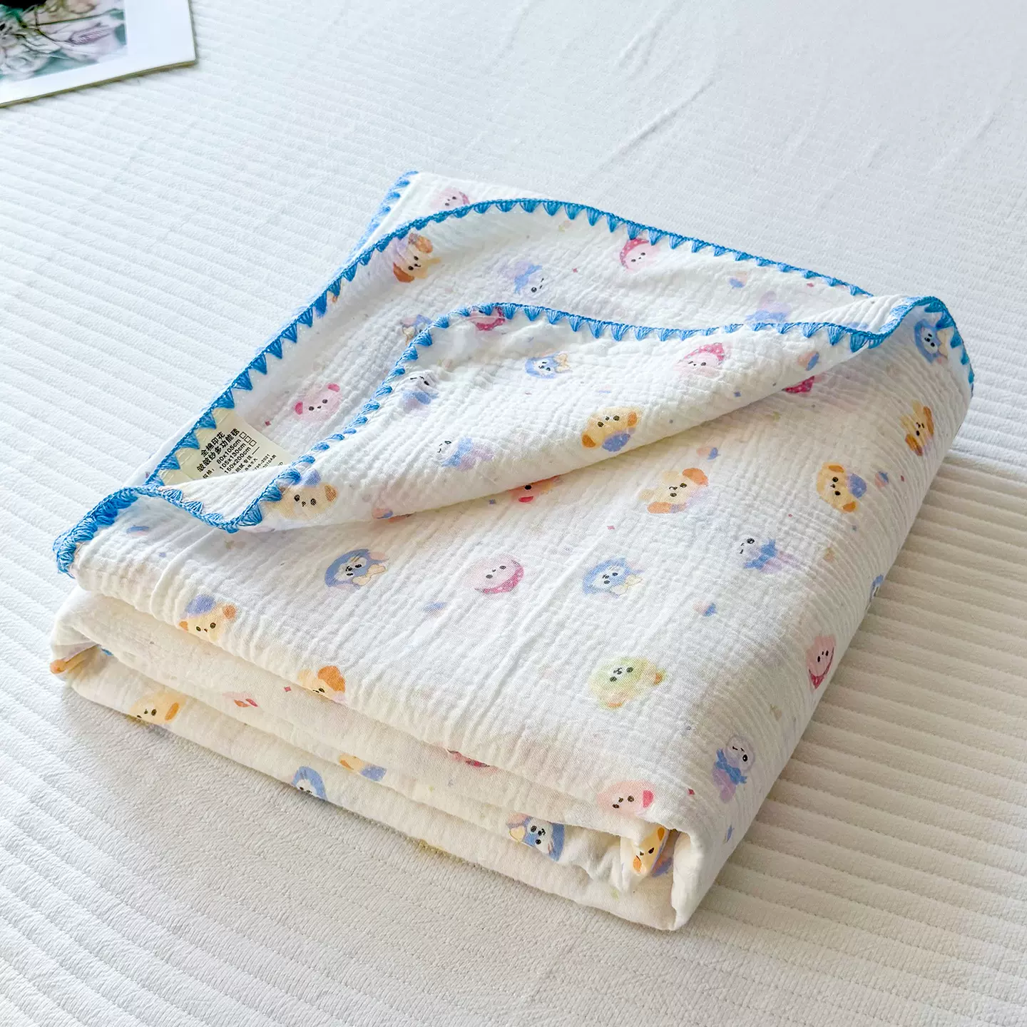 2026新款新品全棉纯棉皱皱纱多功能毯空调毯