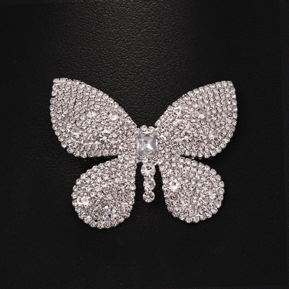 Amazon venta caliente broche de mariposa alta sensación de diamante broche temperamento accesorios broche mujer