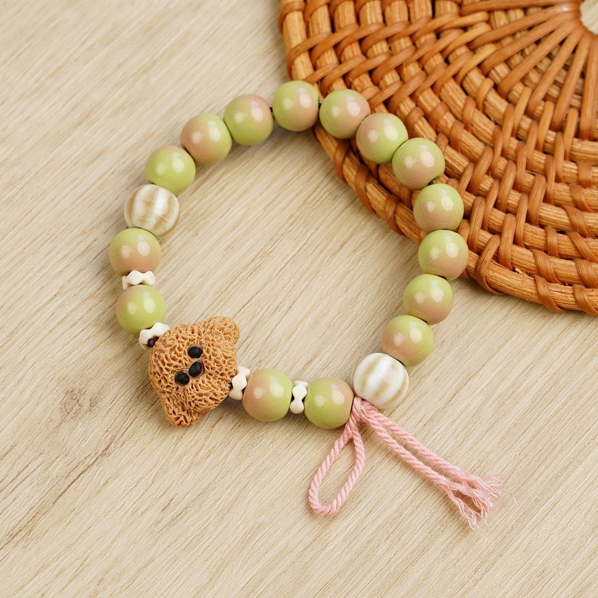 Jingdezhen pulsera de cerámica de verano mujer alta sensación galletas serie de gatos nicho diseño universal pulsera alta sensación