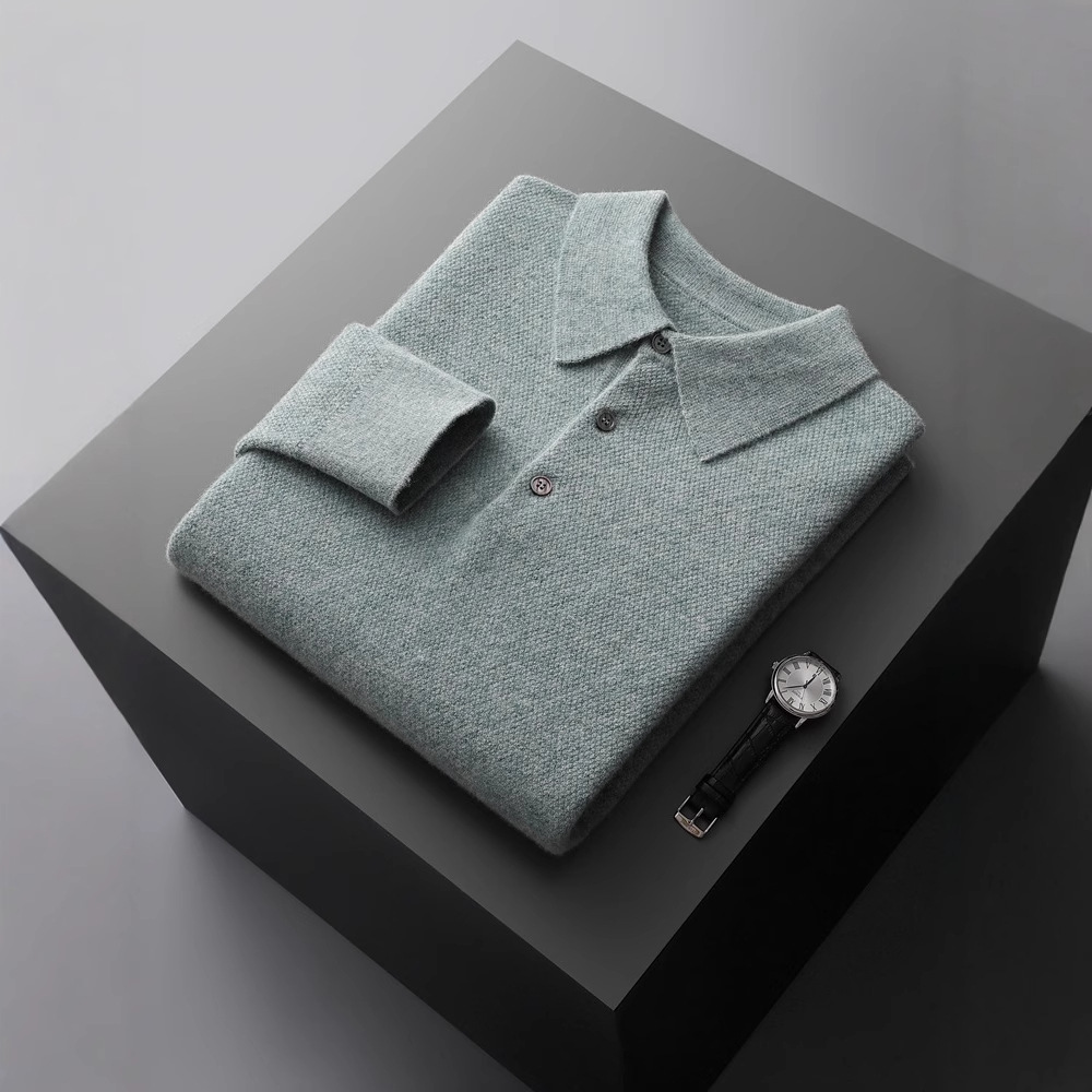 Spring solid woolen casual knitted sweater