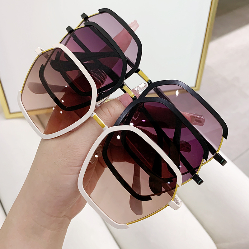 Gafas de sol avanzadas estilo INS para gafas de sol de moda para mujer, protección solar UV, gafas de moda_voghion.com