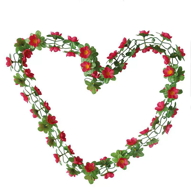 义乌市照屏仿真绢花厂家批发清明花冬至祭祀2米桃花链条花卉