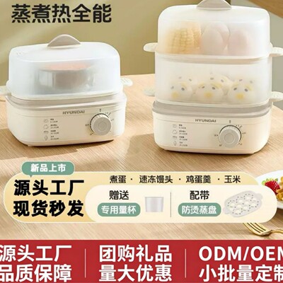 [新款现代定时蒸蛋器多功能家用煮鸡蛋羹迷你早餐机小型电蒸锅批发]