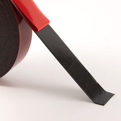 Double-sided tape for cars, 10m long, 1mm thick, PE red film, black car foam, strong foam sponge