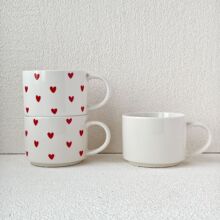 380ml陶瓷可定制LOGO叠叠杯马克杯咖啡牛奶喝茶水醴陵工厂