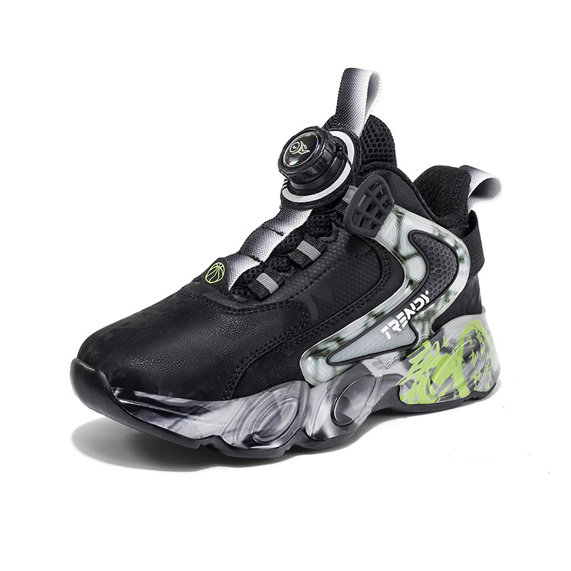 Zhongda zapatillas deportivas para niños al por mayor spot 2025 nuevas zapatillas deportivas transfronterizas de baloncesto para niños zapatillas deportivas respirables
