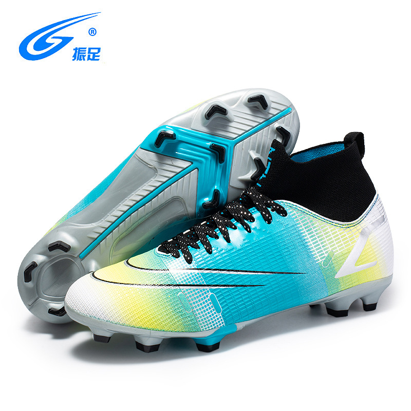 Vibrant foot high-top football shoes men...