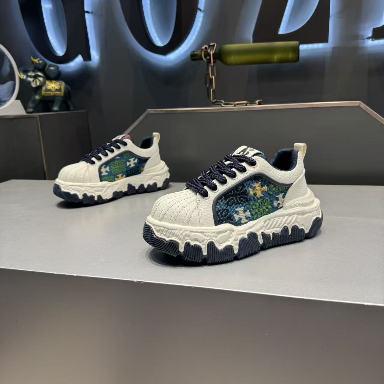 2026 Spring New Shoes, Thick-Soled, Height-Increasing, Color-Block, Versatile Men's Casual Shoes_vogvips.com