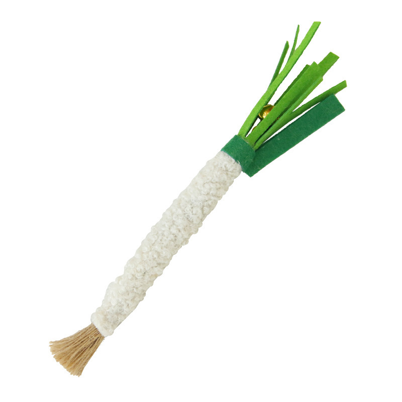 新商品の木の天のタデの小さいネギの猫のおもちゃの卸売りは野菜をシミュレーションします。|undefined