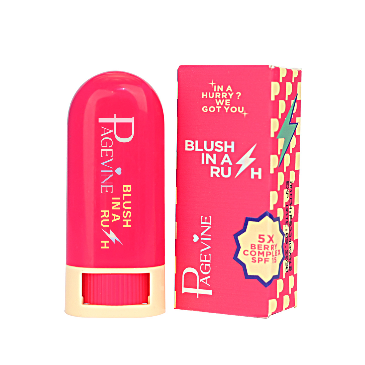 Cross-border PAGE VINE blush stick multipropósito impermeable maquillaje natural mate rotativo blush stick