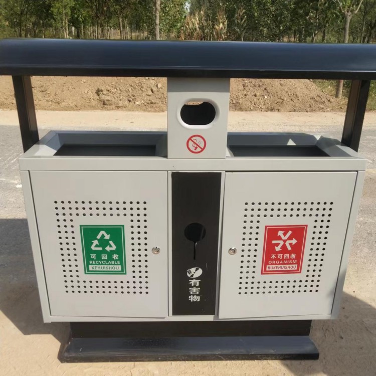 户外铁艺垃圾箱街道环卫垃圾桶公园景区小区广场分类果皮箱厂家
