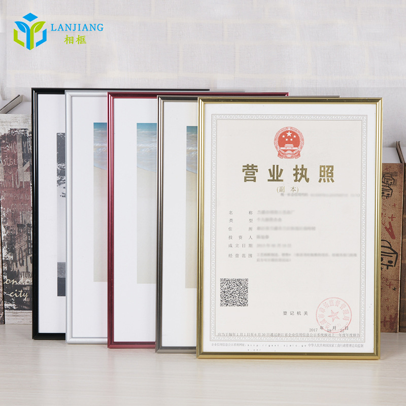 廠家直銷鋁合金相框創意擺台挂牆5寸6寸7寸現代簡約金屬裝飾畫框