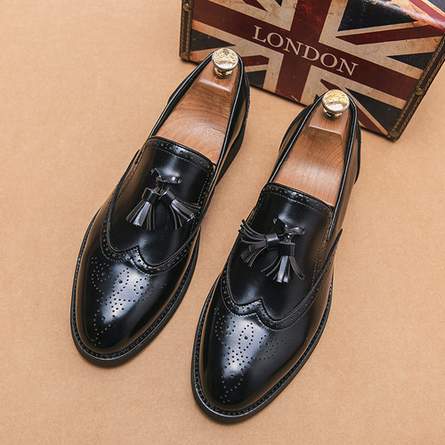 45 slip-on 46 leather shoes for men 47 autumn groom wedding 48 large size men's shoes beanie trendy shoes youth small leather shoes