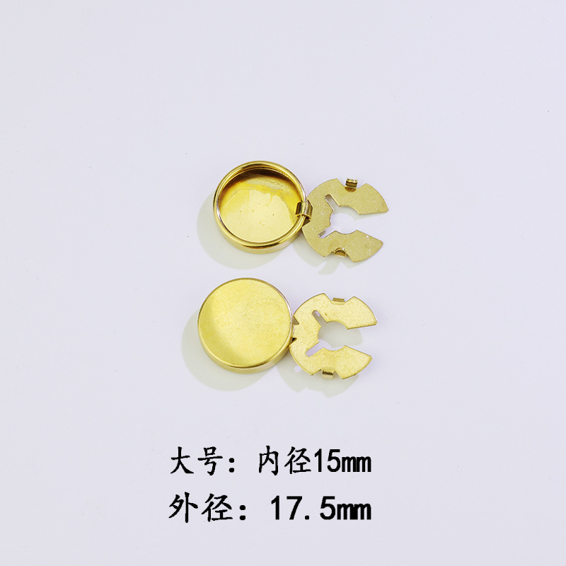 DIY accesorios botones de cuño botones de tortuga de cobre cubierta de caja brillante botones de cuño joyas hechas a mano botones de decoración de cuello de camisa