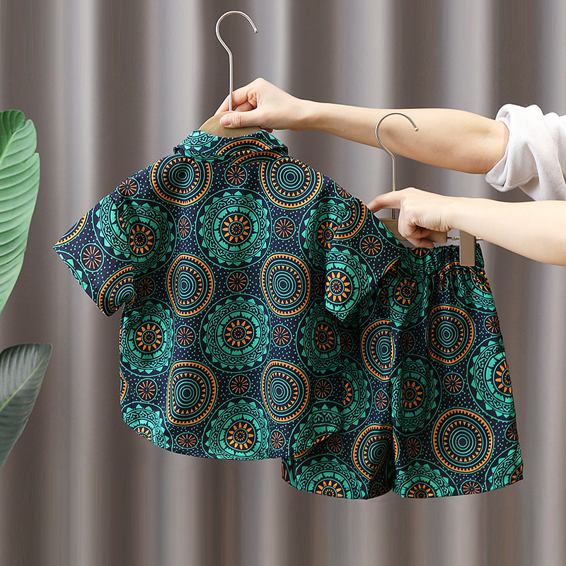 3246 Bebé ropa de verano niño 2023 nuevo guapo moda niños camisa ropa verano manga corta Niño traje image 3