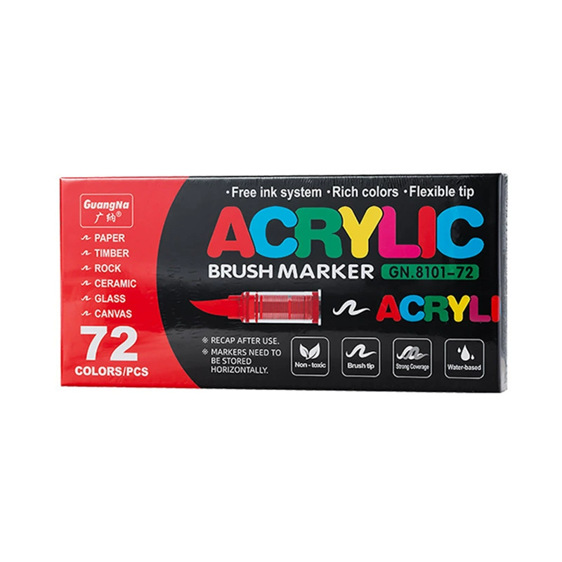 Acrylic, маркер, мягкая кисть для художественной живописи, кистевой наконечник, 168 цветов, ручная работа, граффити