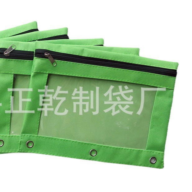 Estuche para lápices de tela Oxford 600D con tres compartimentos, bolsa para documentos de PVC, artículos de papelería transfronterizos