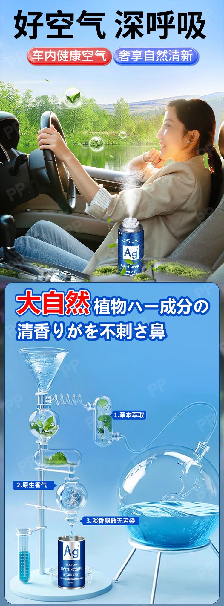 Suitable for Car Odor Removal, Air Conditioning, Anti-Bacterial, Car Deodorant, Car Air Freshener, Deodorizing Artifact