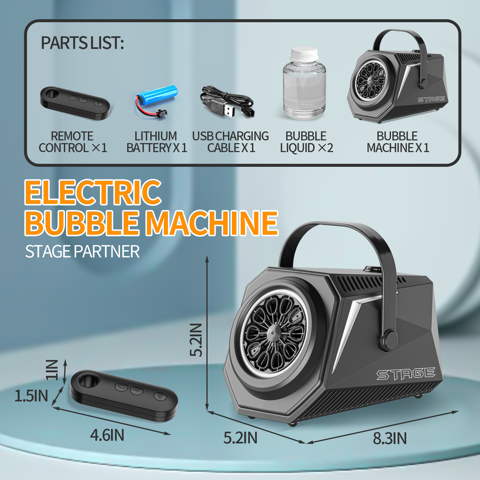 Cross-border new stage bubble machine toy atmosphere electric large capacity cool lighting children's bubble machine wedding