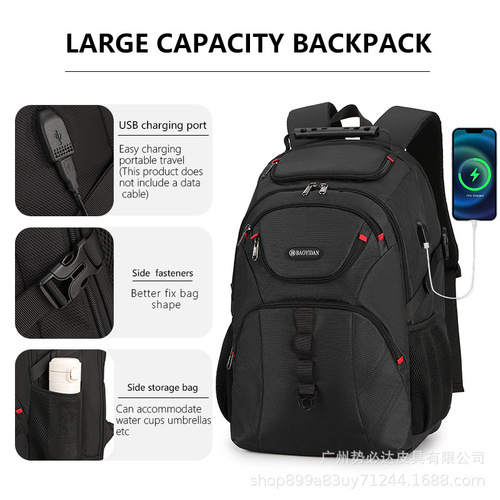 Source Factory 2025 Business Men Travel Commuter Large Capacity Multi Compartment Laptop Backpack for Students