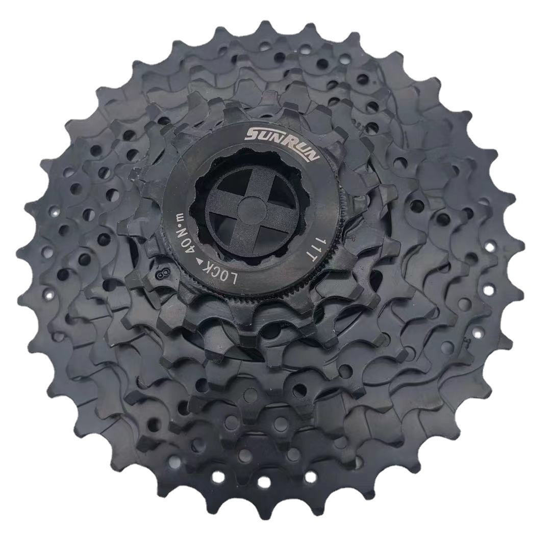 Volante de cassette de bicicleta de montaña 8/9/24/27 velocidad cassette negro placa volante velocidad de viaje diaria 8 velocidad/9 velocidad engranaje